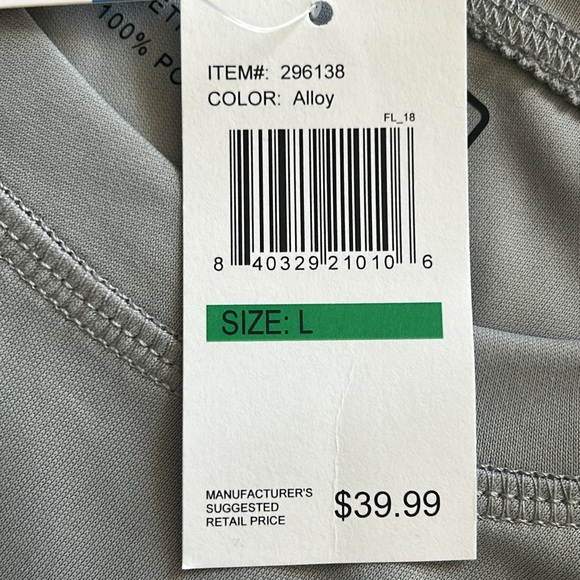 Reel Life Gray Long Sleeve Shirt Size Large. NWT. - Picture 9 of 9